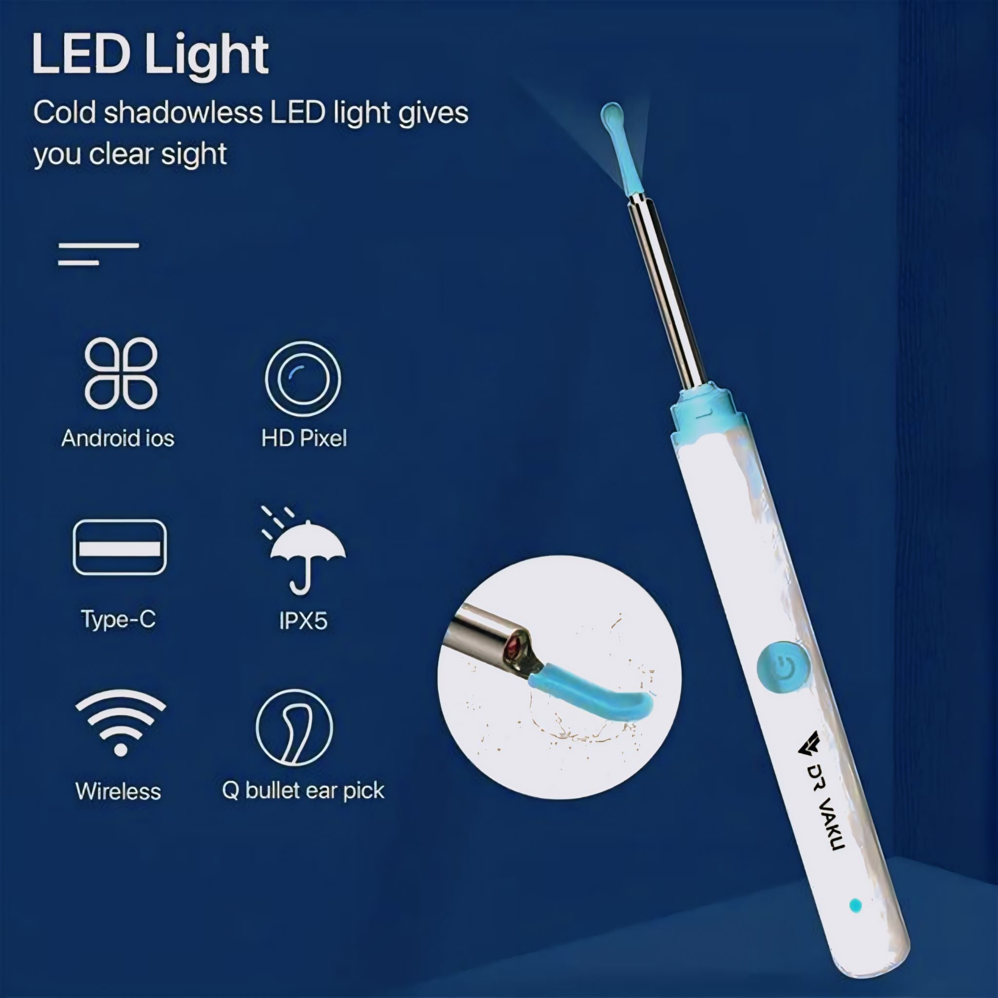 Smart Visual Ear Wax Cleaner with Camera | Safe Ear Cleaning