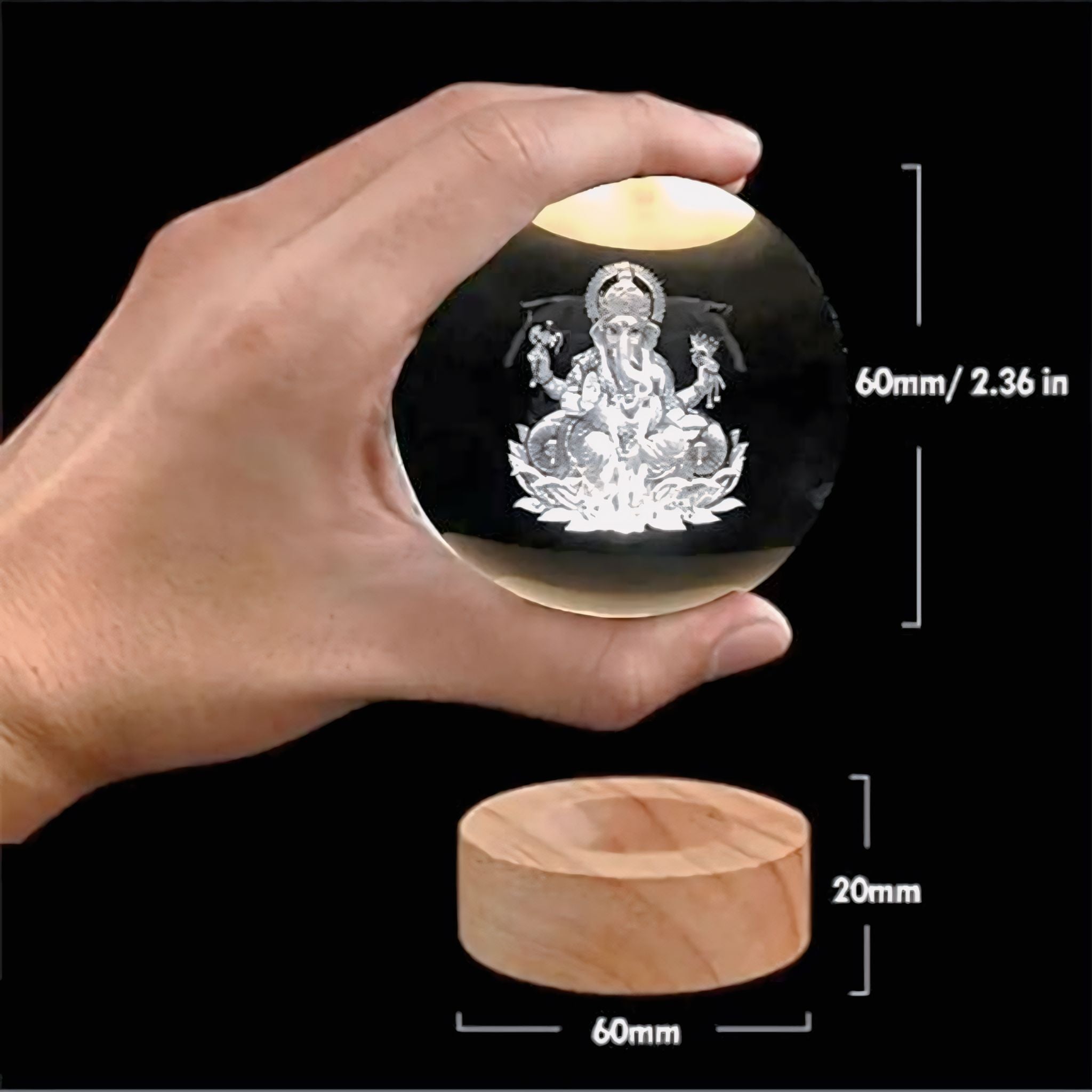Ganesha Crystal LED Lamp
