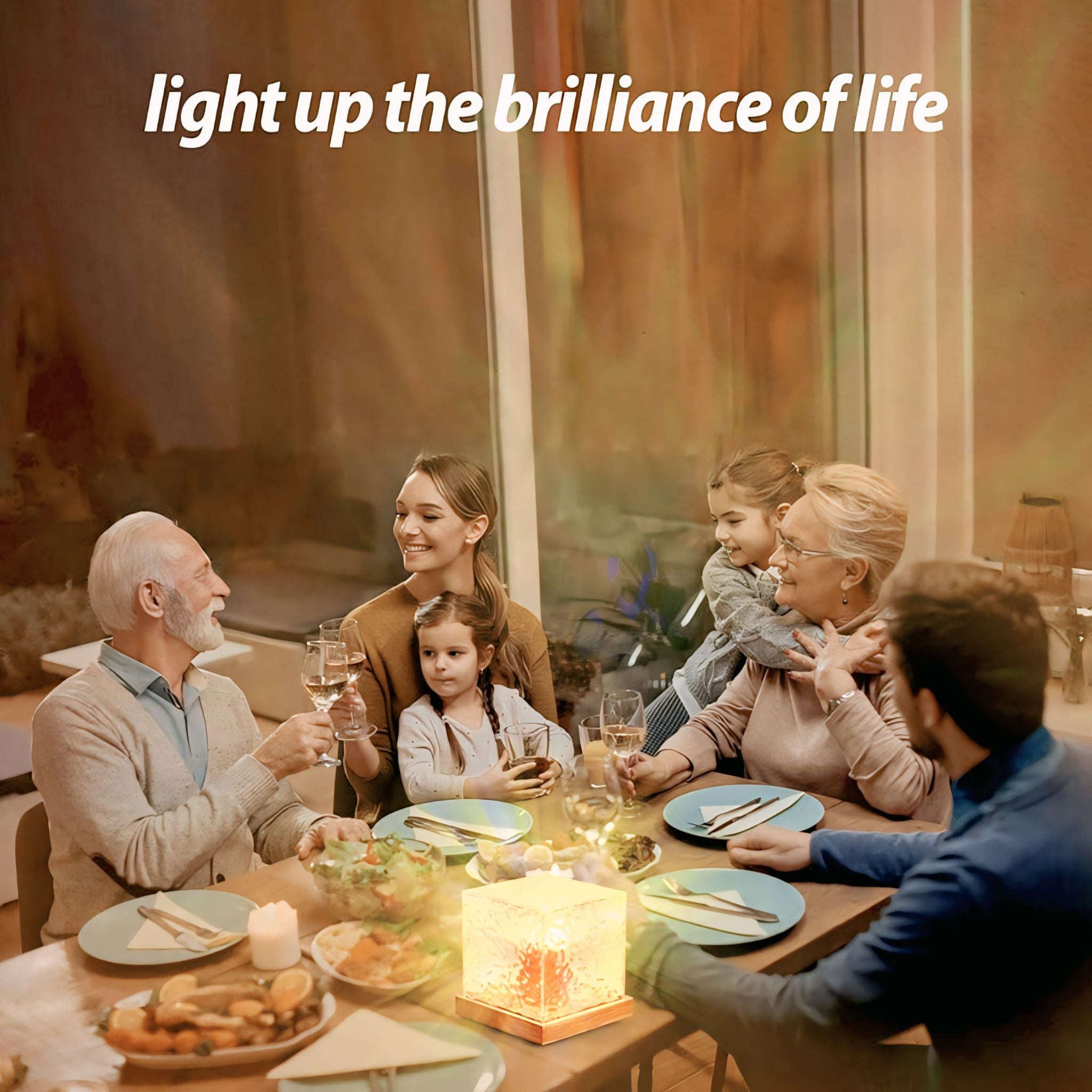 Rotating Water Ripple Night Light Aura Lamp | 16 Color Modes | Rechargeable