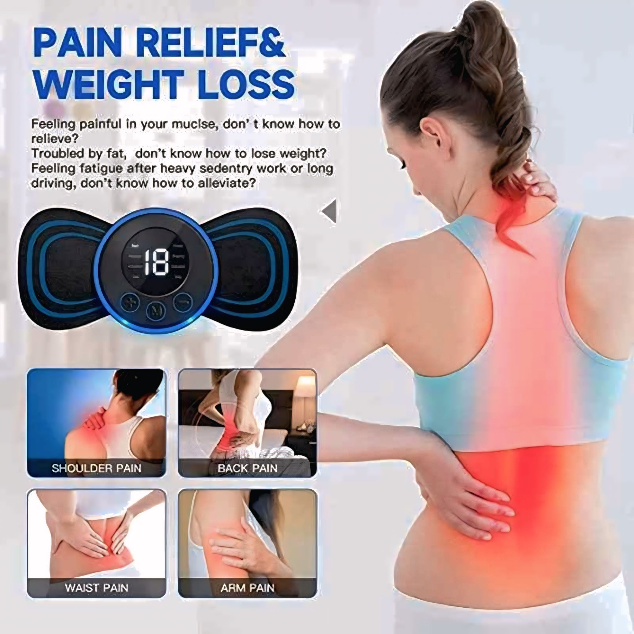 Mini Massager with 8 Modes and 19 Levels | Fayro